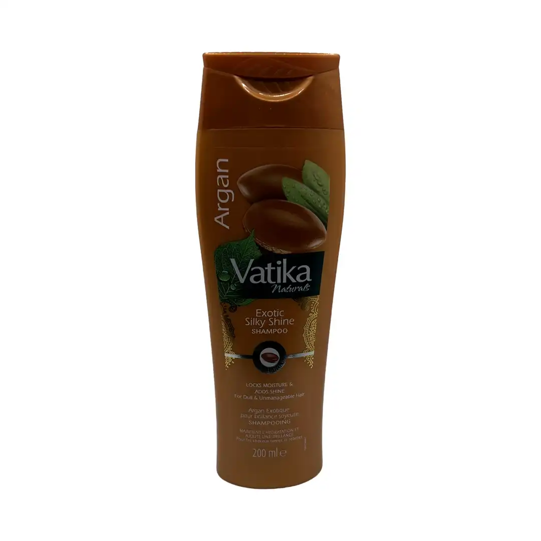 Argan exotic silky shone shampoo-vatika naturals